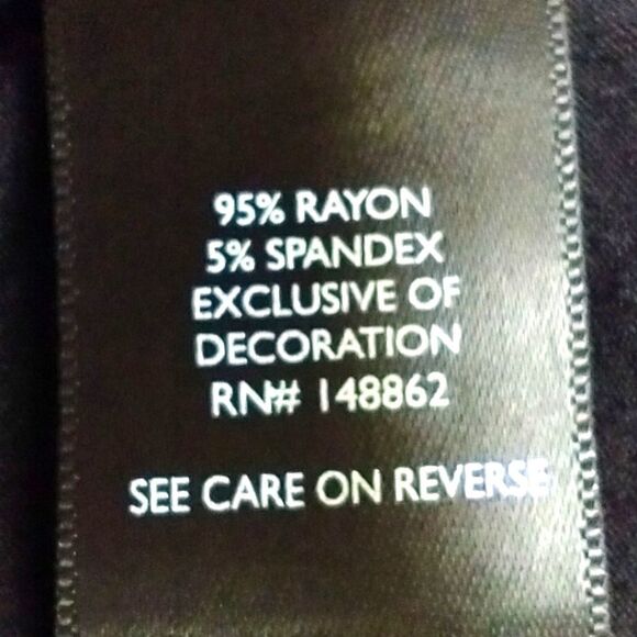 TORRID Plus Size New Black Knit Rayon Span Surplice Lace Back Long sleeve Top. - Picture 10 of 12